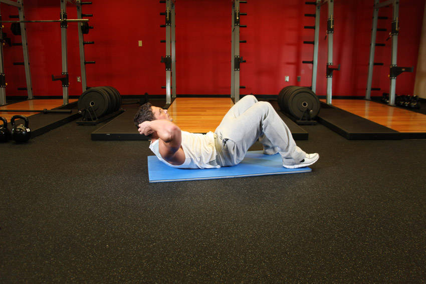 Crunch abdominal — posição final