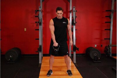 Clean com kettlebell