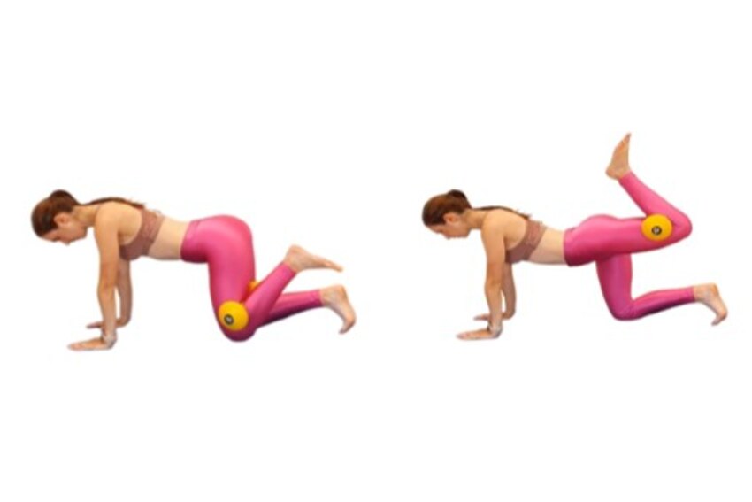 Coice de glúteos com halter — posição inicial