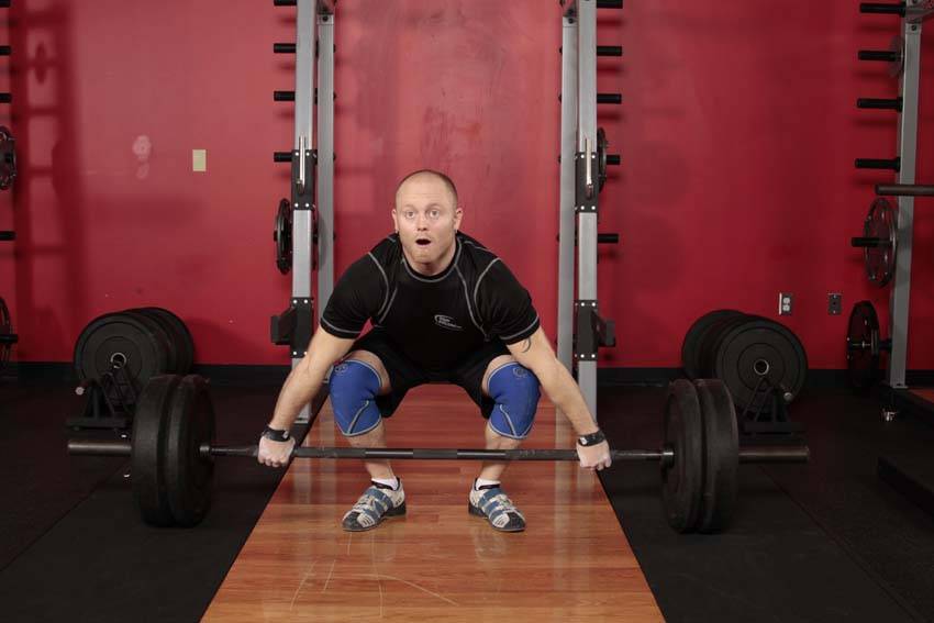 Snatch pull — posição inicial